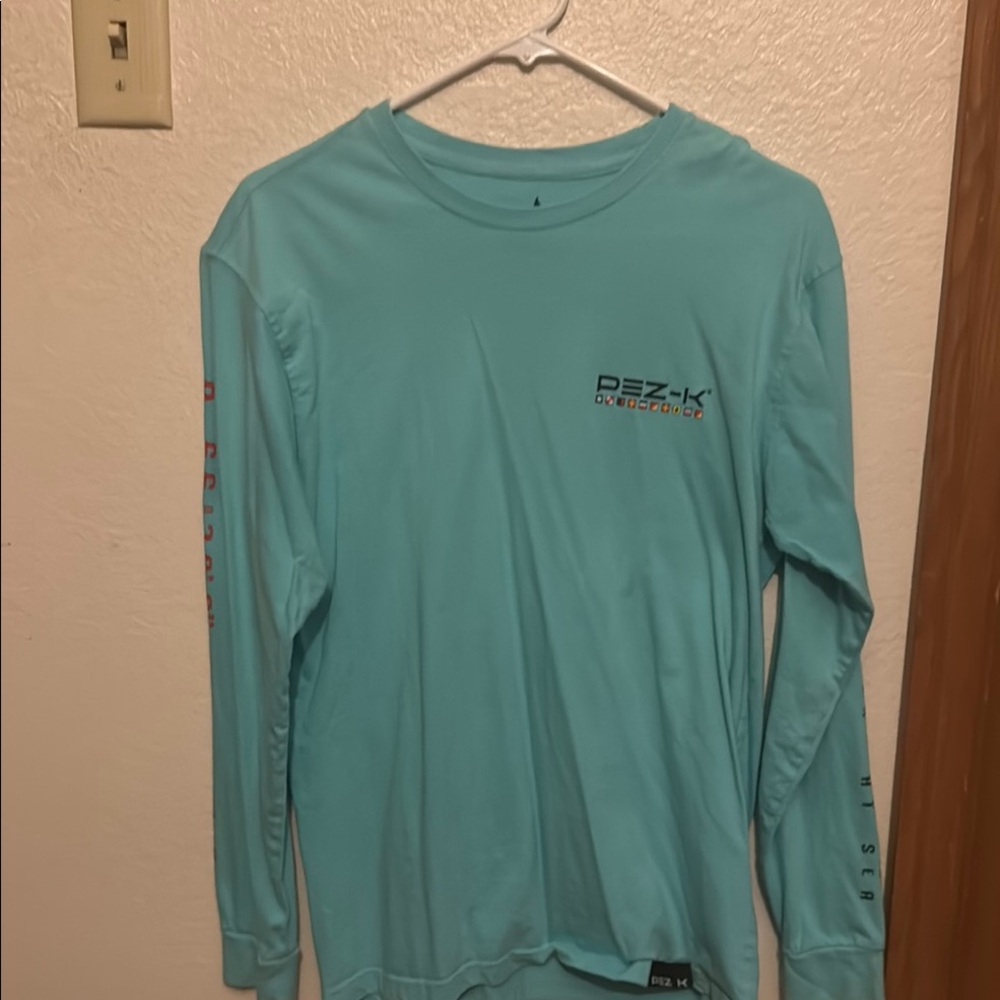 Men's Aqua Long Sleeve Tee